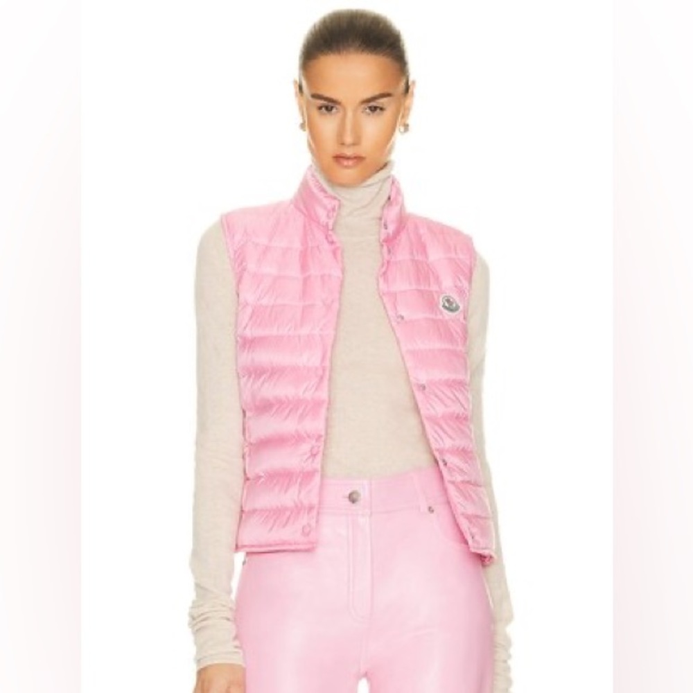 Moncler Liane Packable Vest Pink Size 2 (Medium)